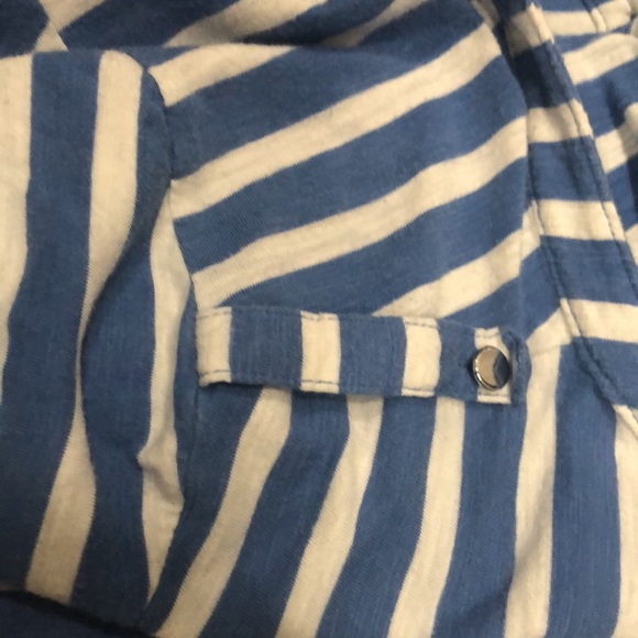 Chico’s Size 3/Extra Large Striped Button V Neck Blouse - Picture 4 of 12